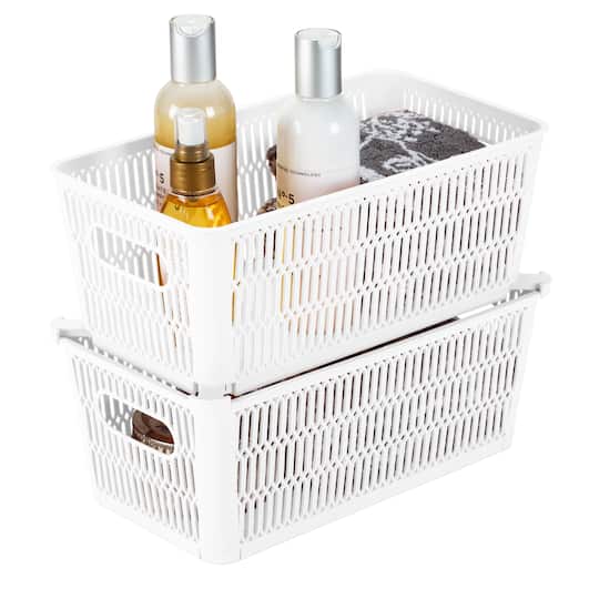 Simplify Slide 2 Stack It Small Storage Tote Baskets, 2ct.